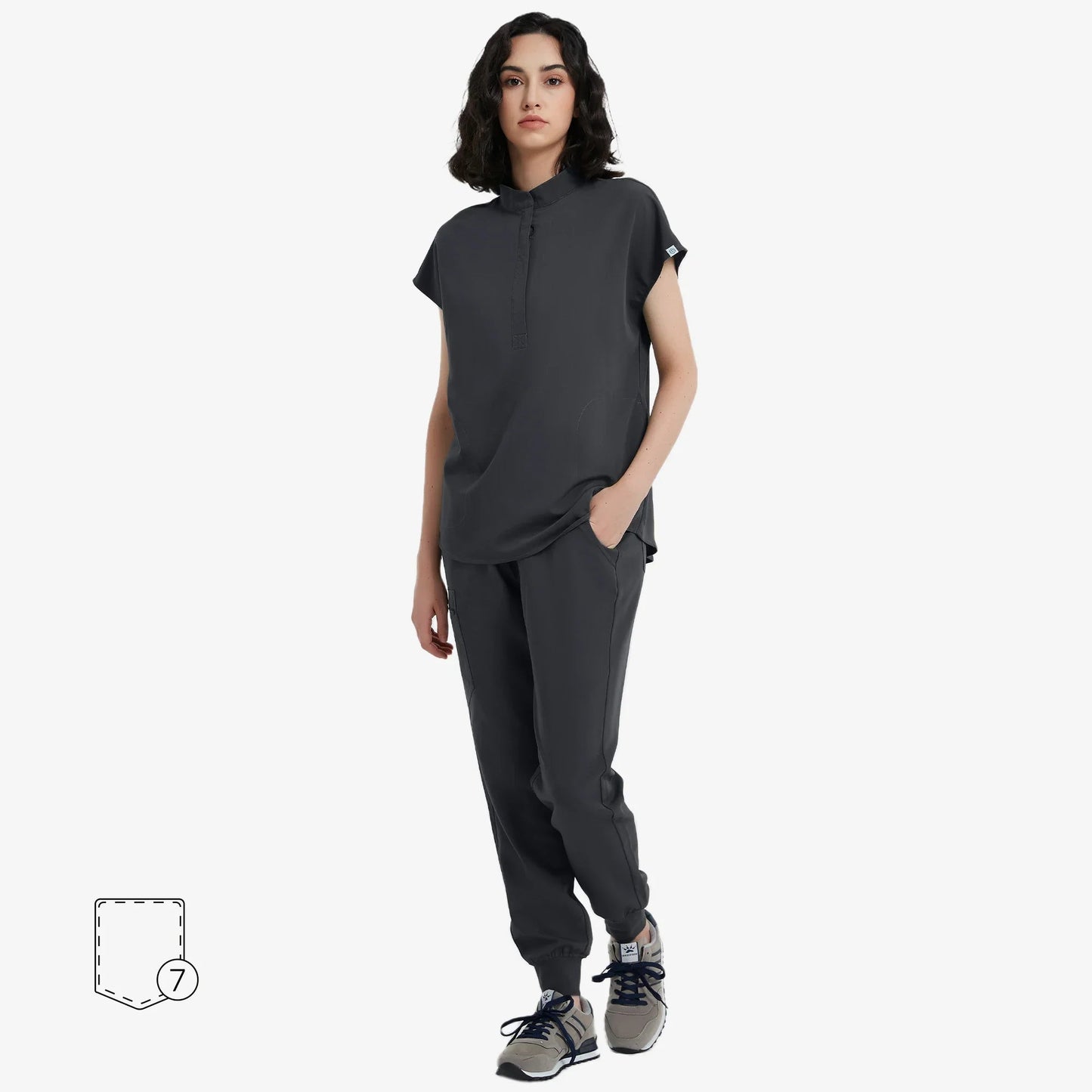 Avant Scrub Set | Oversized Scrub Top & Slim Fit Pants with Adjustable Waist | Comfortable Design for Healthcare Professionals 17