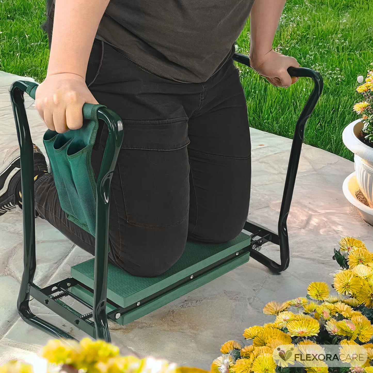 Trädgårdspall med knäskydd - Hopfällbar