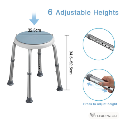 Höjdjusterbar rund badpall