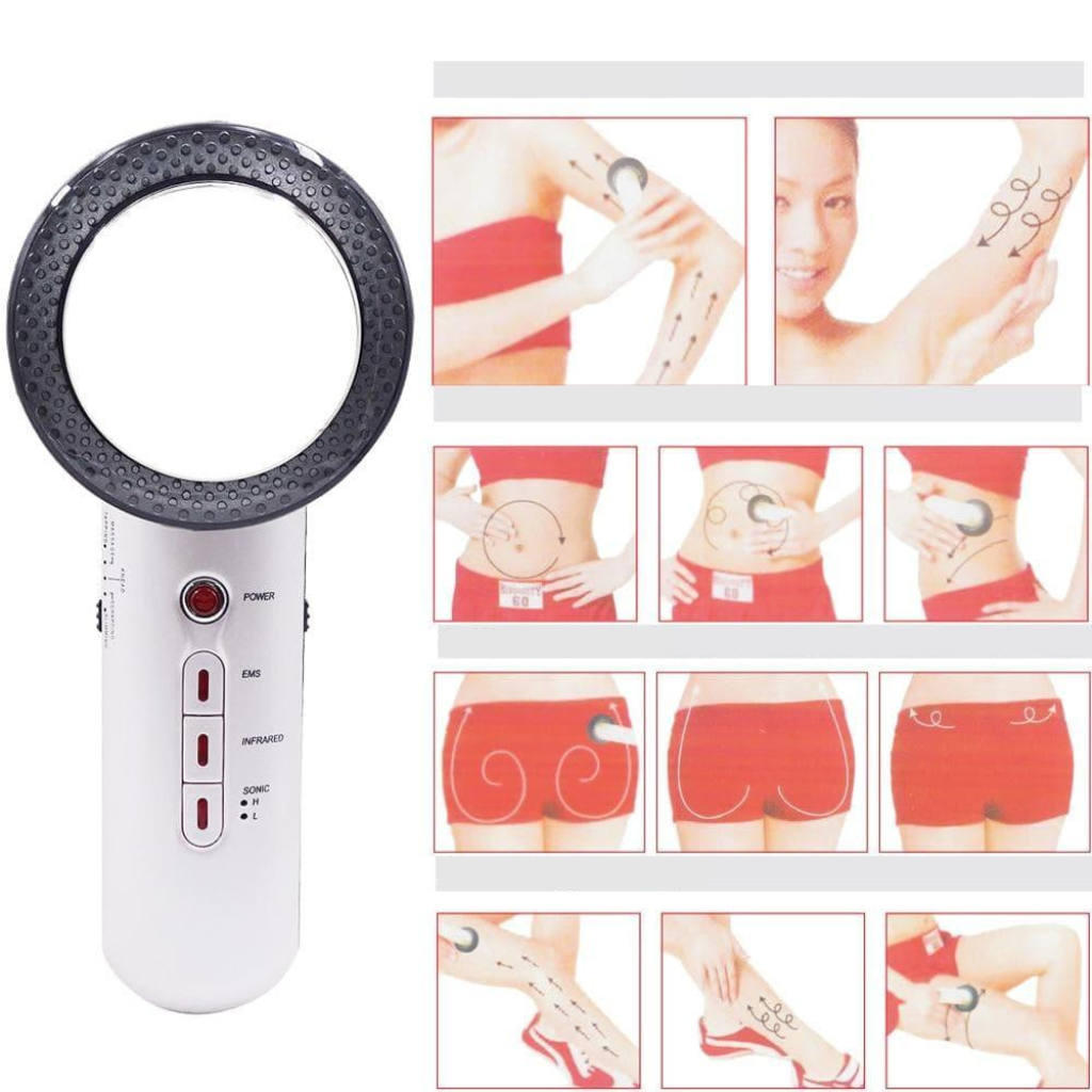FlexoraCare I Ultraljudskavitation EMS Body Smalare Massager med infraröd värme, icke-invasiv fettreducering och huduppstramande enhet