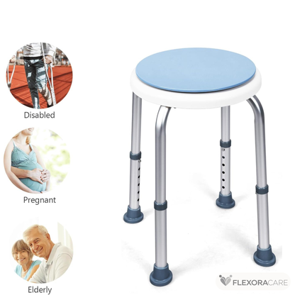 Höjdjusterbar rund badpall