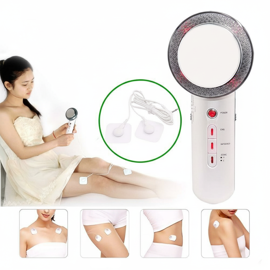 FlexoraCare I Ultraljudskavitation EMS Body Smalare Massager med infraröd värme, icke-invasiv fettreducering och huduppstramande enhet