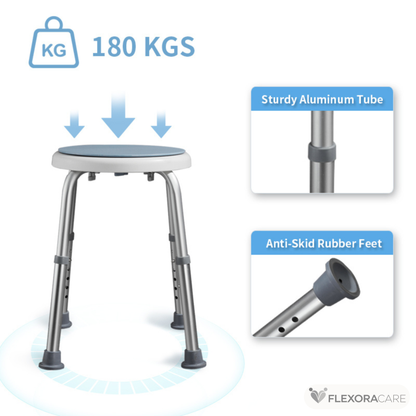 Höjdjusterbar rund badpall