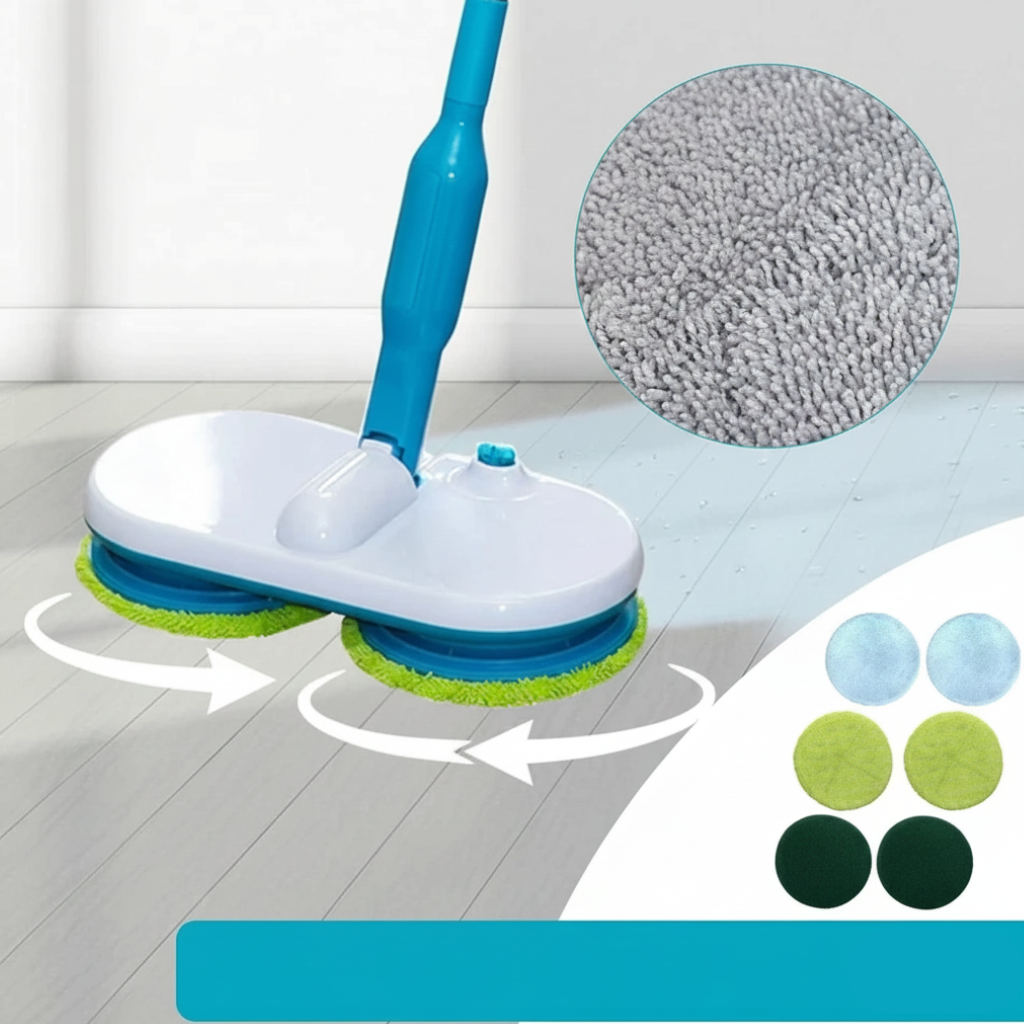 FlexoraCare I Sladdlös elektrisk golvmopp – uppladdningsbar sopmaskin,  skurmaskin och polermaskin