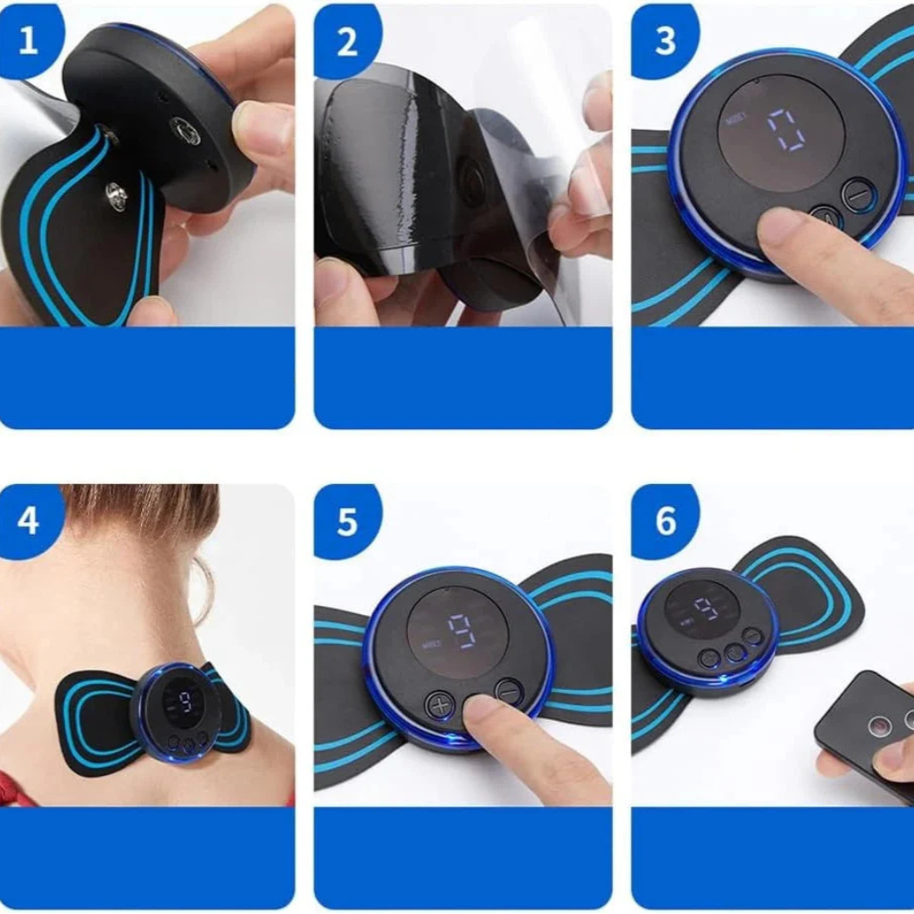 FlexoraCare I Trådlös TENS-apparat – smärtlindring med 8 lägen och 19 intensitetsnivåer