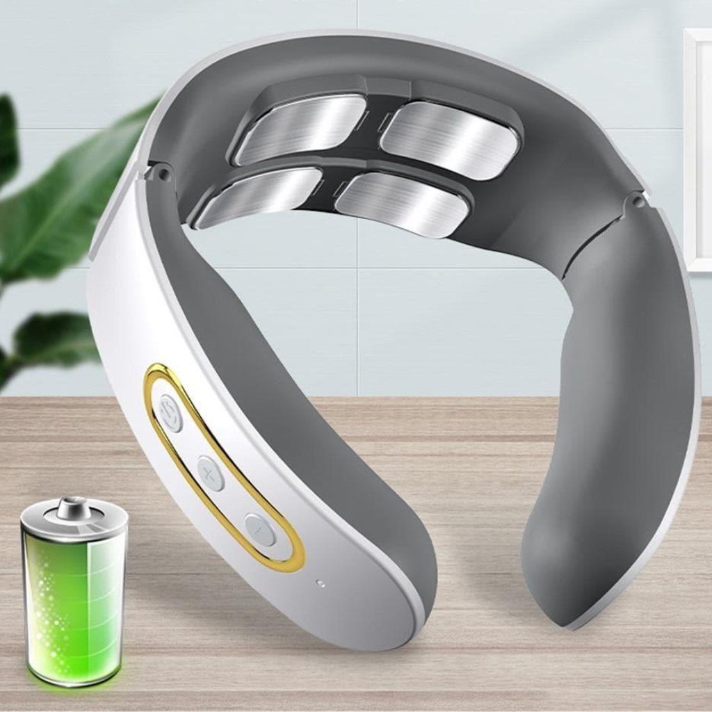 FlexoraCare I FlexSmart elektrisk nackmassager med 4 massagehuvuden och värme Trådlös lindring av smärta och spänningar