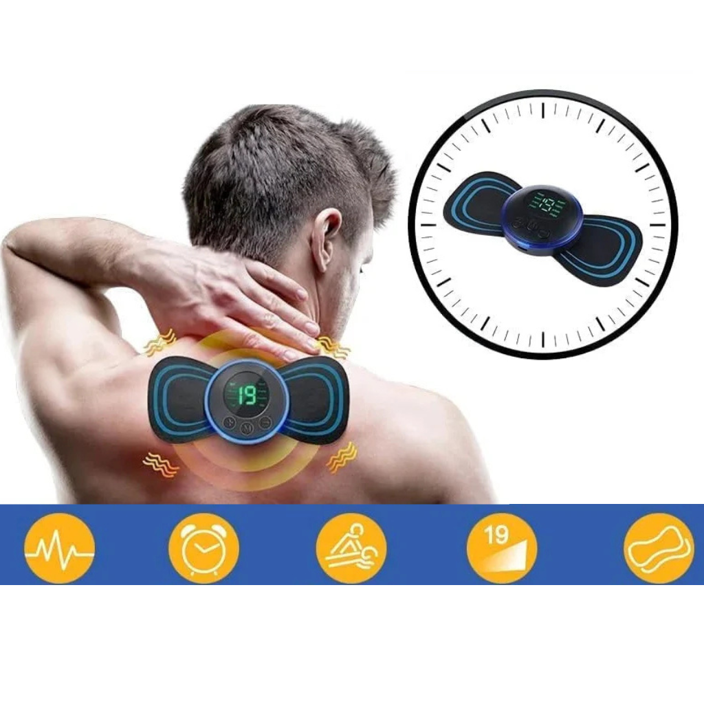 FlexoraCare I Trådlös TENS-apparat – smärtlindring med 8 lägen och 19 intensitetsnivåer