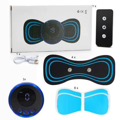 FlexoraCare I Trådlös TENS-apparat – smärtlindring med 8 lägen och 19 intensitetsnivåer