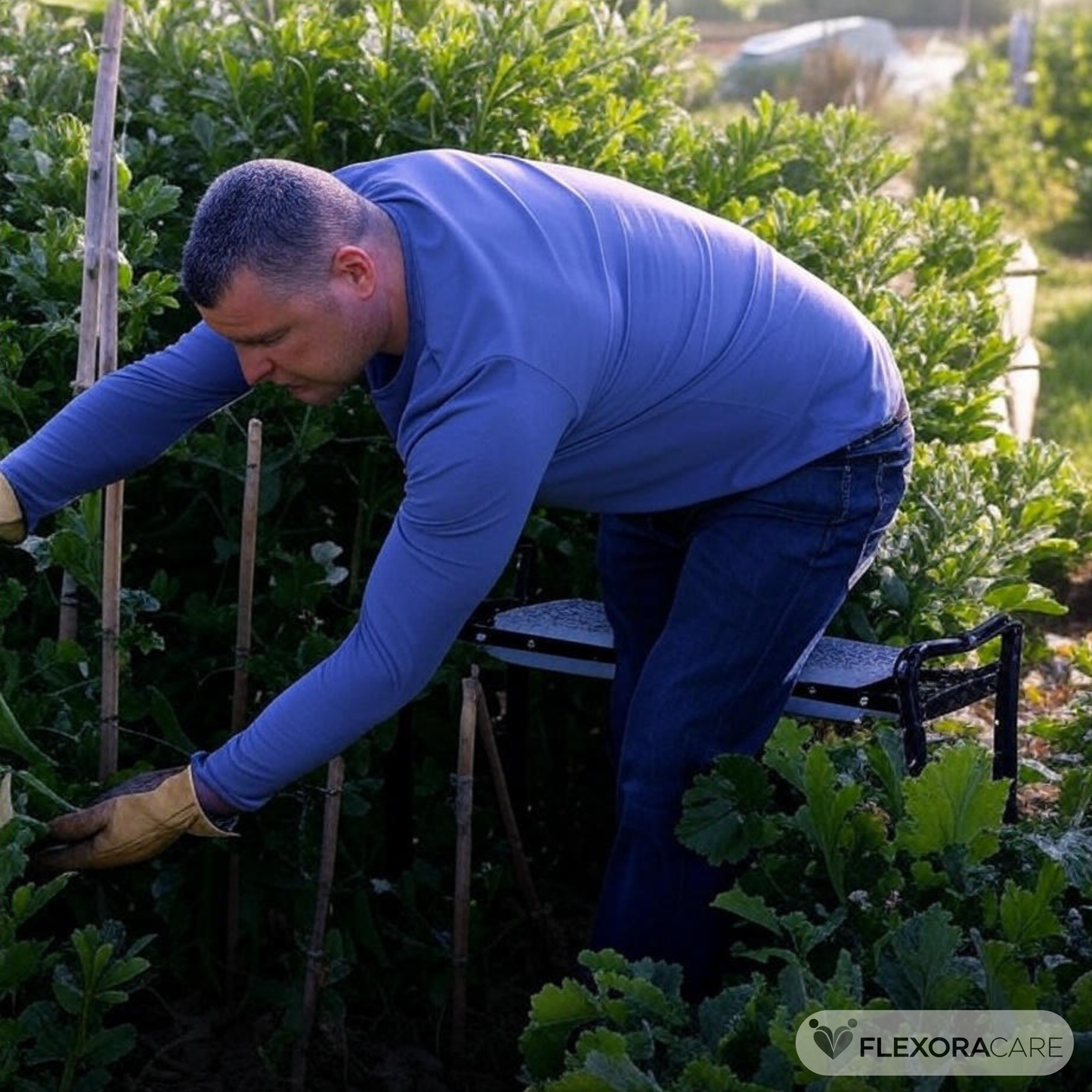 Trädgårdspall med knäskydd - Hopfällbar