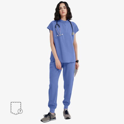 Avant Scrub Set | Oversized Scrub Top & Slim Fit Pants with Adjustable Waist | Comfortable Design for Healthcare Professionals 0
