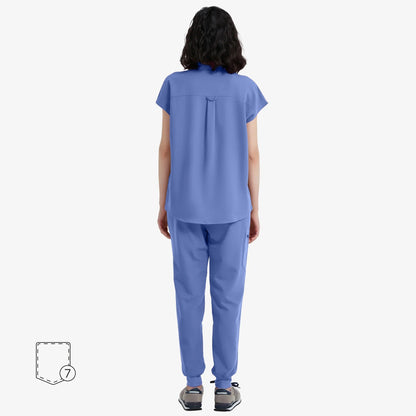 Avant Scrub Set | Oversized Scrub Top & Slim Fit Pants with Adjustable Waist | Comfortable Design for Healthcare Professionals 1