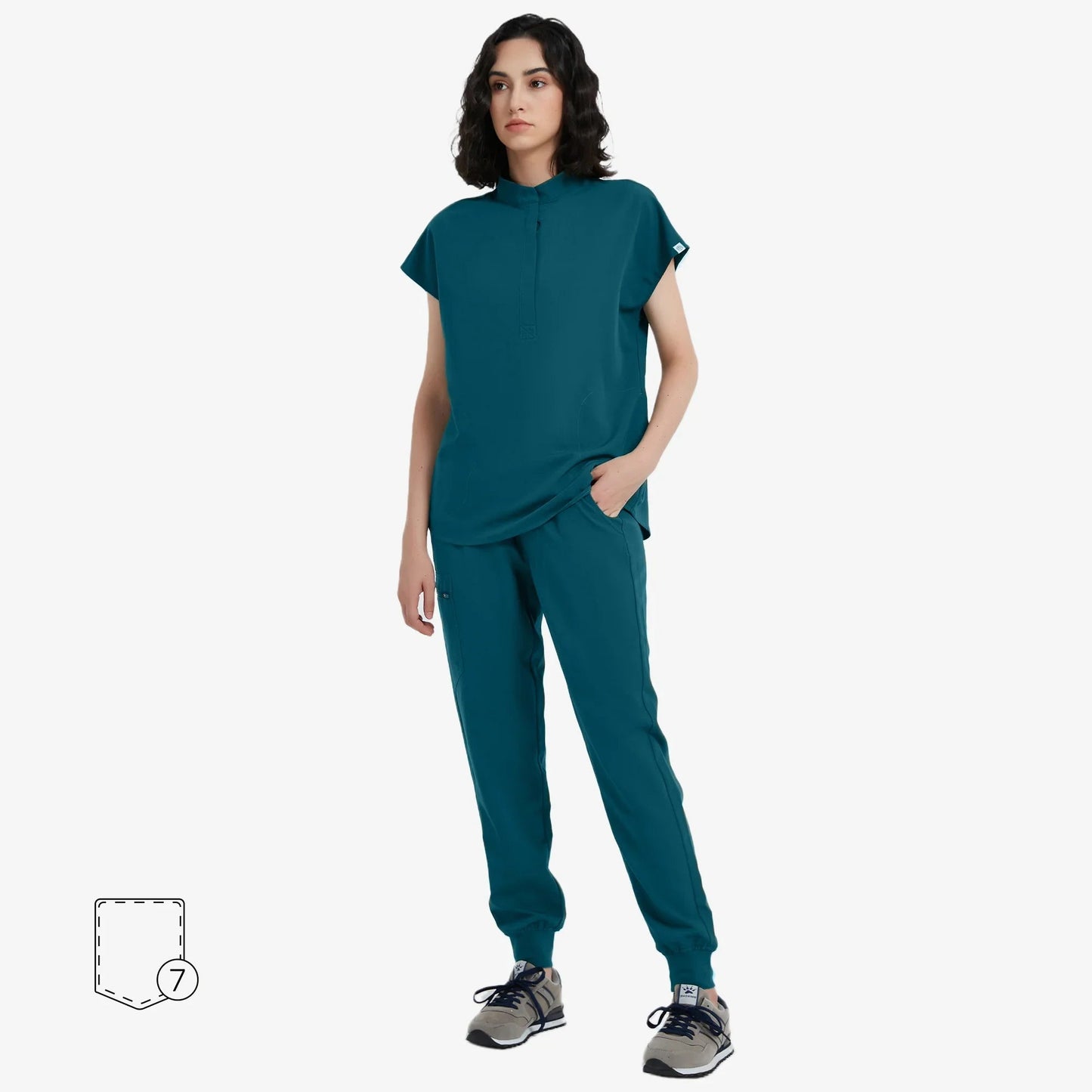 Avant Scrub Set | Oversized Scrub Top & Slim Fit Pants with Adjustable Waist | Comfortable Design for Healthcare Professionals 10