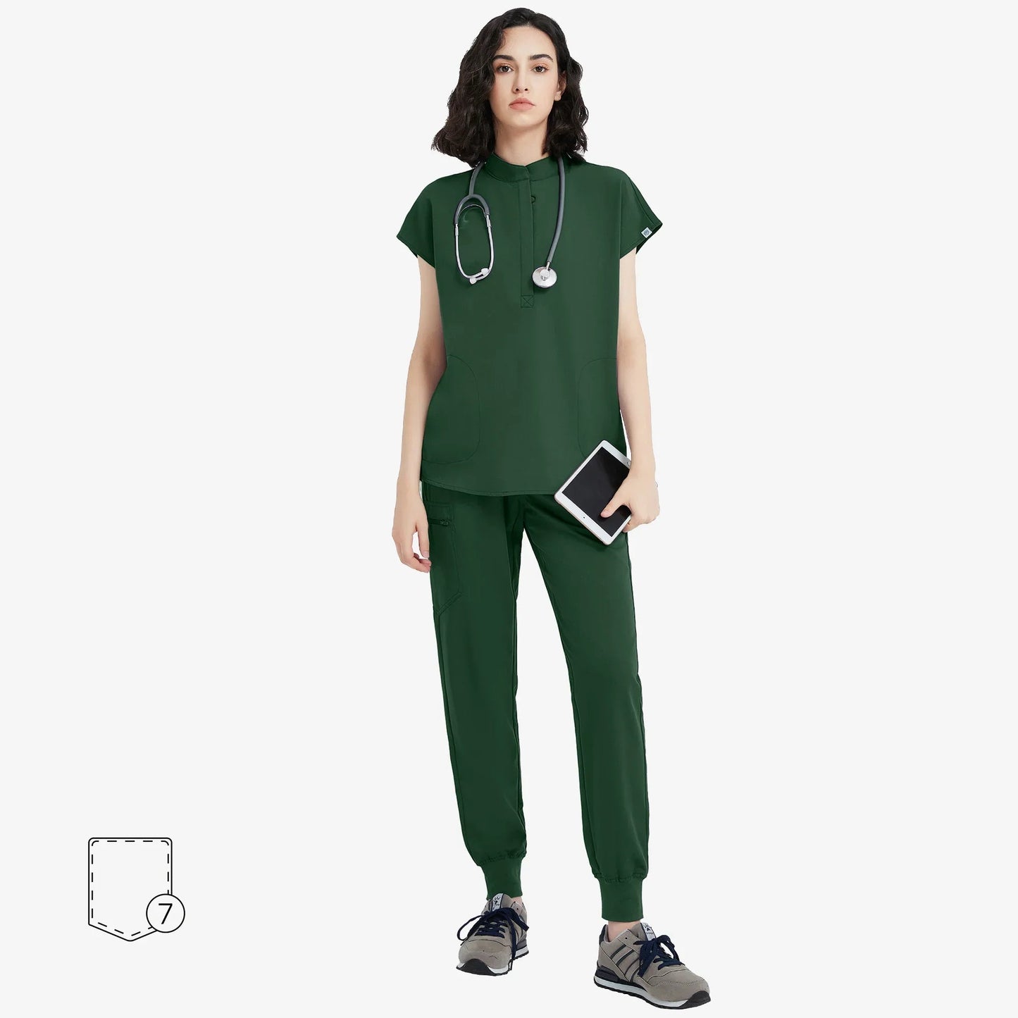 Avant Scrub Set | Oversized Scrub Top & Slim Fit Pants with Adjustable Waist | Comfortable Design for Healthcare Professionals 12