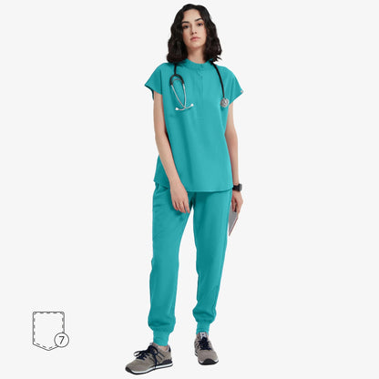 Avant Scrub Set | Oversized Scrub Top & Slim Fit Pants with Adjustable Waist | Comfortable Design for Healthcare Professionals 14