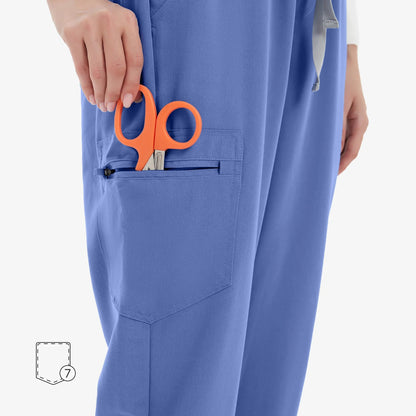 Avant Scrub Set | Oversized Scrub Top & Slim Fit Pants with Adjustable Waist | Comfortable Design for Healthcare Professionals 4