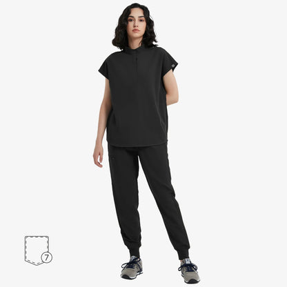 Avant Scrub Set | Oversized Scrub Top & Slim Fit Pants with Adjustable Waist | Comfortable Design for Healthcare Professionals 9