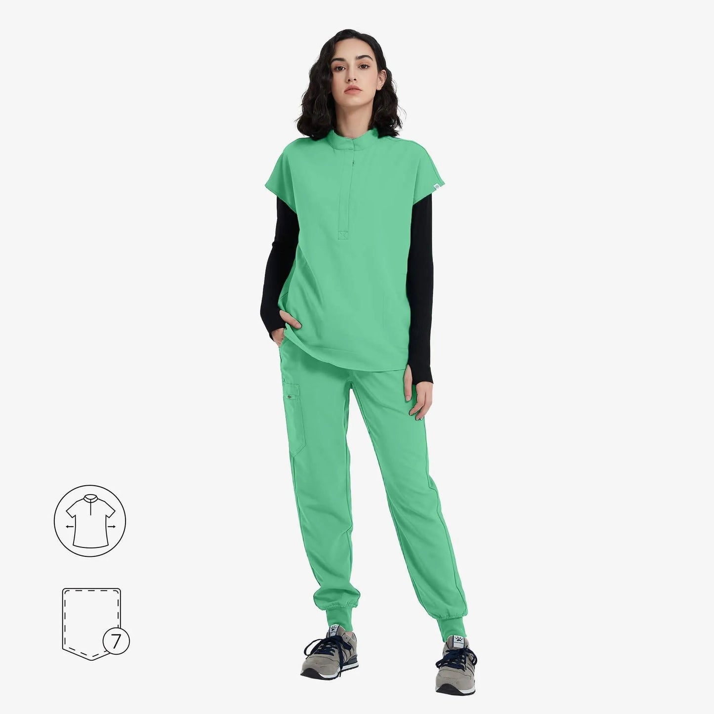 Avant | Arbetskläder Oversized Scrub Set med Dolda Dragkedjor | Bekväm och Praktisk Design för Maximal Komfort 12