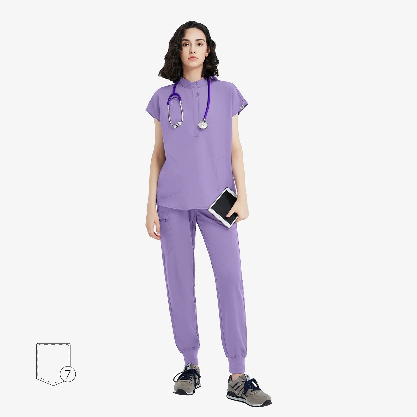 Avant | Arbetskläder Oversized Scrub Set med Dolda Dragkedjor | Bekväm och Praktisk Design för Maximal Komfort 13