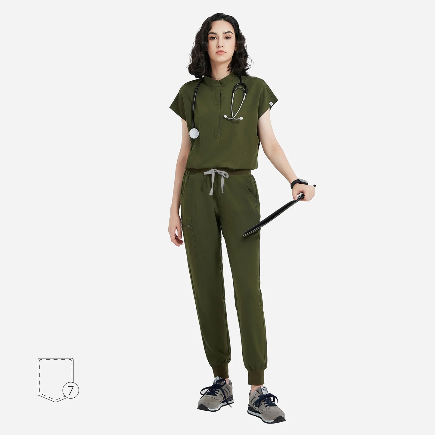 Avant | Arbetskläder Oversized Scrub Set med Dolda Dragkedjor | Bekväm och Praktisk Design för Maximal Komfort 14