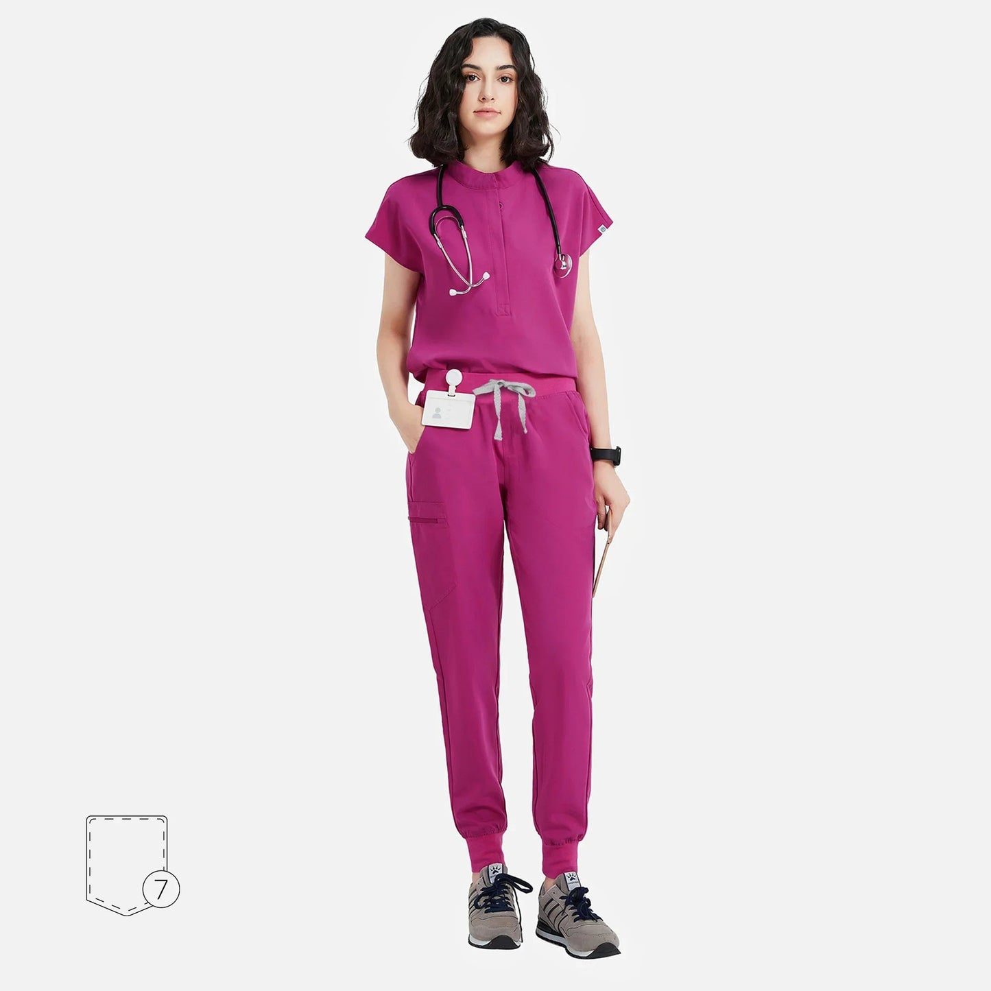Avant | Arbetskläder Oversized Scrub Set med Dolda Dragkedjor | Bekväm och Praktisk Design för Maximal Komfort 15