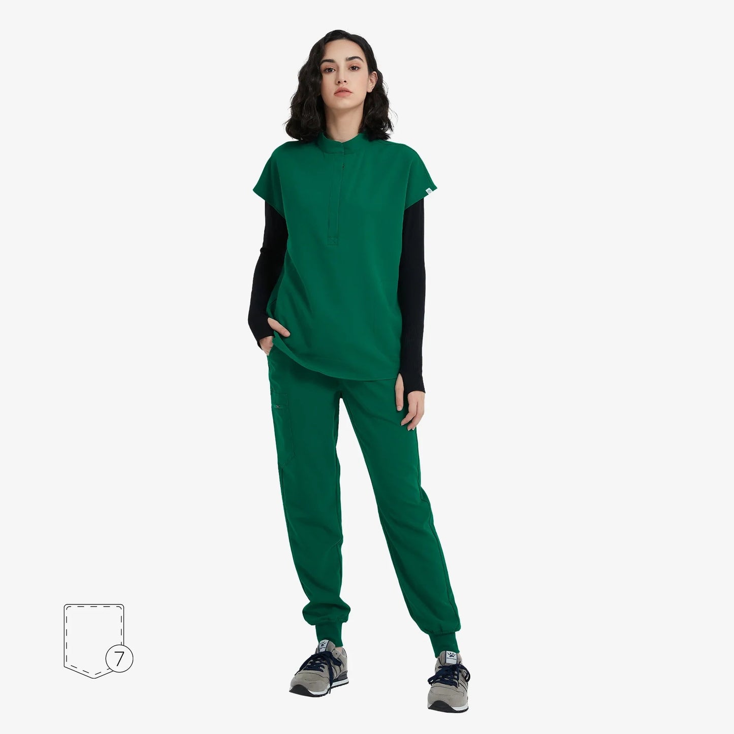 Avant | Arbetskläder Oversized Scrub Set med Dolda Dragkedjor | Bekväm och Praktisk Design för Maximal Komfort 16
