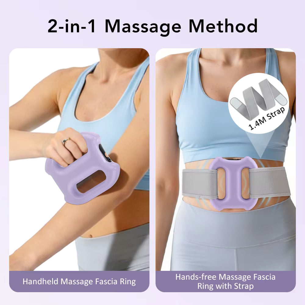 Bärbar Massageapparat för Ryggen med Dubbla Ringar & 5 Intensitetsnivåer - Effektiv Muskelavslappning för Hemma och Kontor 3