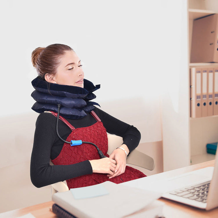 Cervikal Nacksträckare | Uppblåsbart Stöd för Nacksmärta och Stretching | Lättviktig Design för Optimal Komfort 5