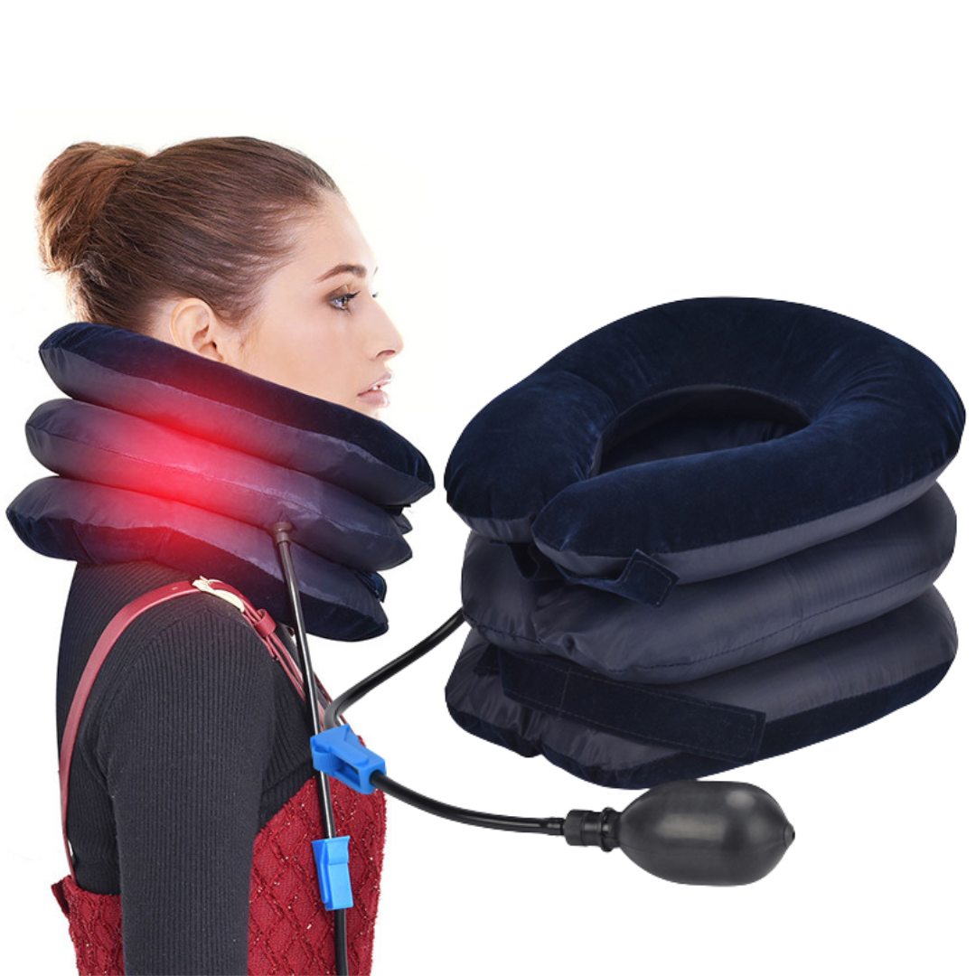 Cervikal Nacksträckare | Uppblåsbart Stöd för Nacksmärta och Stretching | Lättviktig Design för Optimal Komfort 7