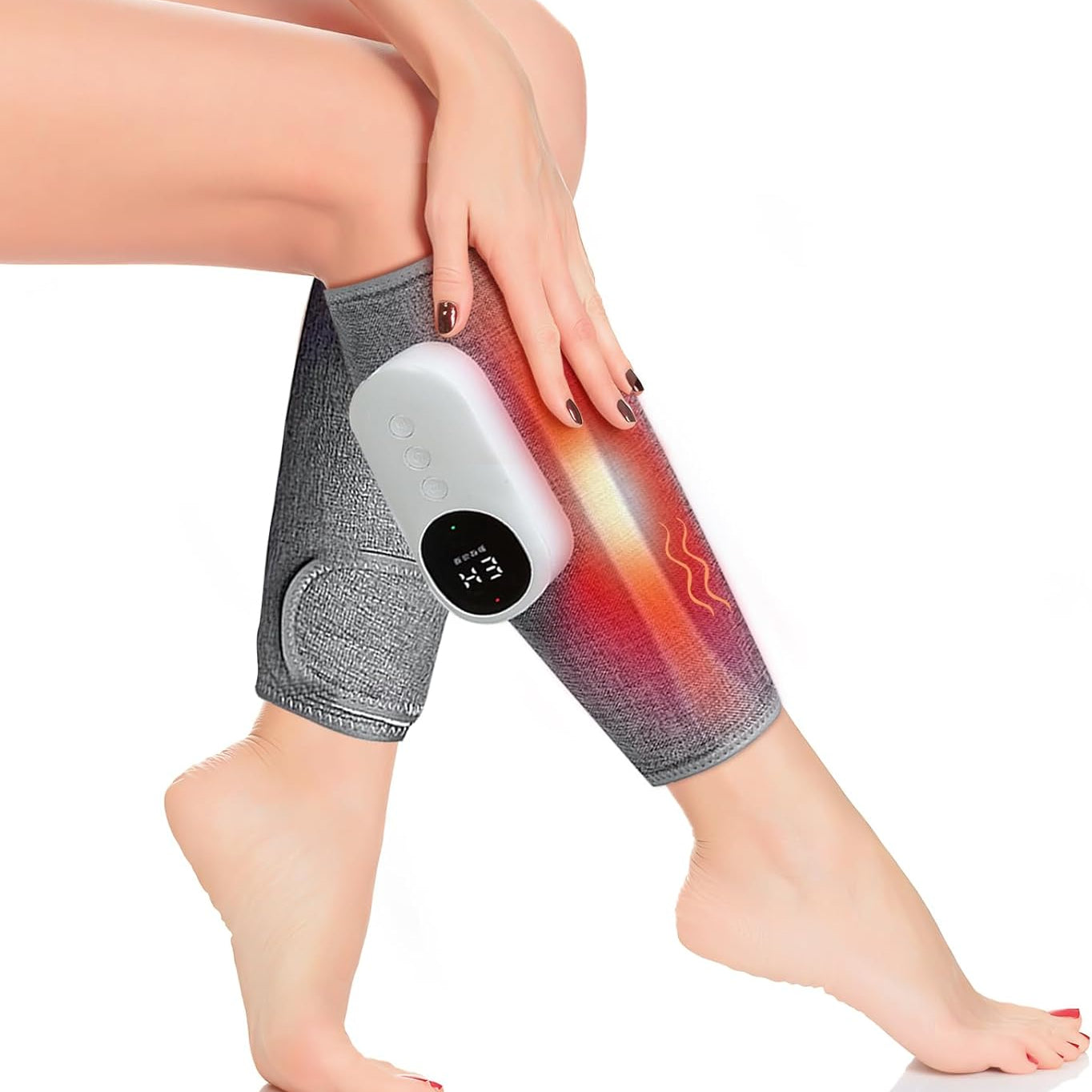 Cordless Leg & Calf Massager with Heat & Air Compression Therapy Ð Adjustable Modes for Muscle Relief 0