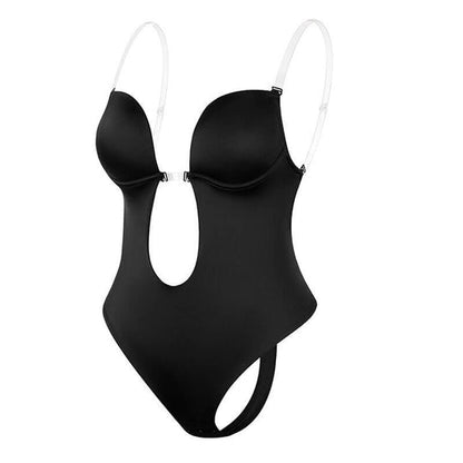 Elegant Body Shaper | Deep V Backless Bodysuit with Adjustable Straps | Invisible Silhouette for Formal Outfits 0