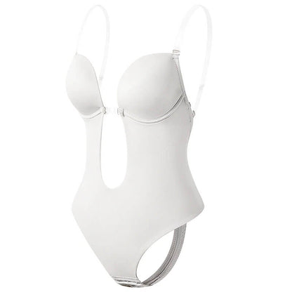 Elegant Body Shaper | Deep V Backless Bodysuit with Adjustable Straps | Invisible Silhouette for Formal Outfits 4