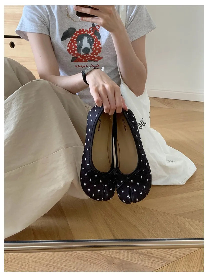 Elegant Dam Loafers | Mjuka Slip-On Ballerinaskor med Tabi Design | Stiliga Skor för Avslappnad Användning 10