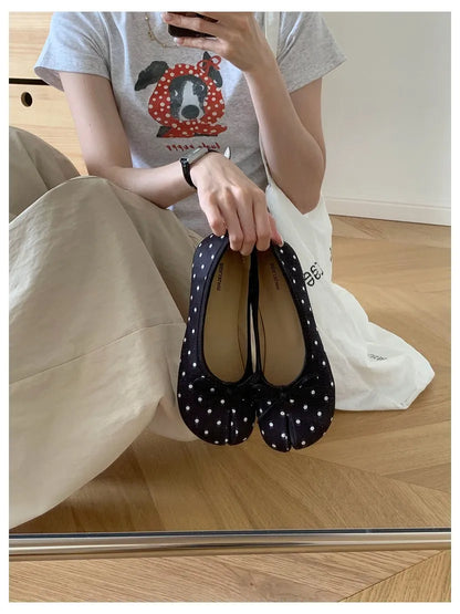 Elegant Dam Loafers | Mjuka Slip-On Ballerinaskor med Tabi Design | Stiliga Skor för Avslappnad Användning 10