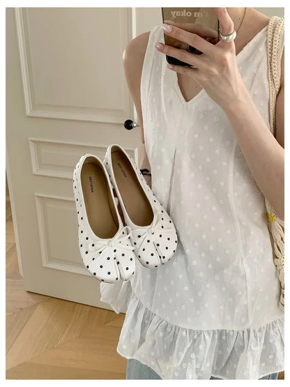 Elegant Dam Loafers | Mjuka Slip-On Ballerinaskor med Tabi Design | Stiliga Skor för Avslappnad Användning 11