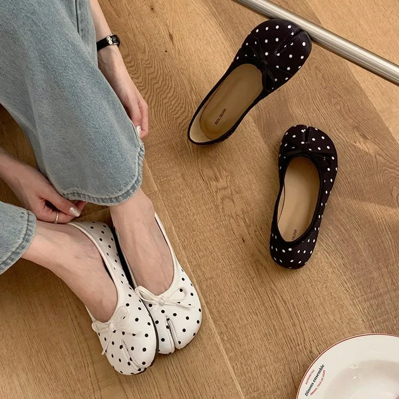 Elegant Dam Loafers | Mjuka Slip-On Ballerinaskor med Tabi Design | Stiliga Skor för Avslappnad Användning 5