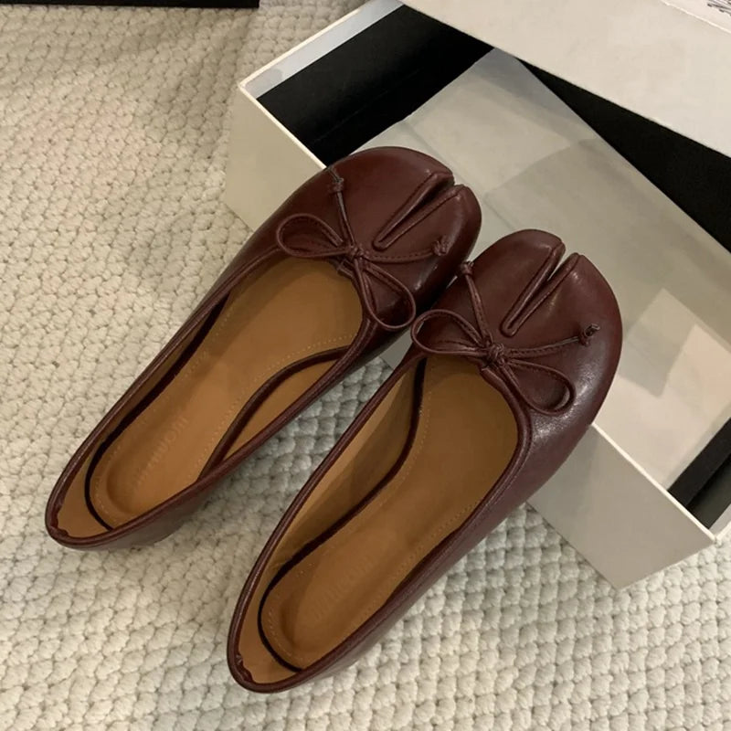 Elegant Dam Loafers | Mjuka Slip-On Ballerinaskor med Tabi Design | Stiliga Skor för Avslappnad Användning 7