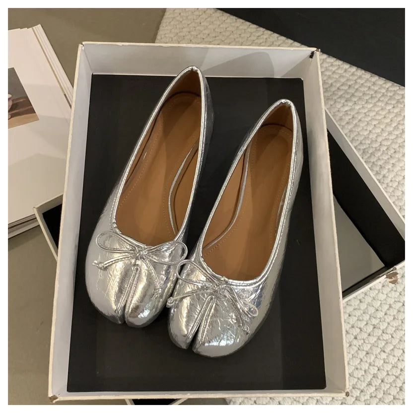 Elegant Dam Loafers | Mjuka Slip-On Ballerinaskor med Tabi Design | Stiliga Skor för Avslappnad Användning 8