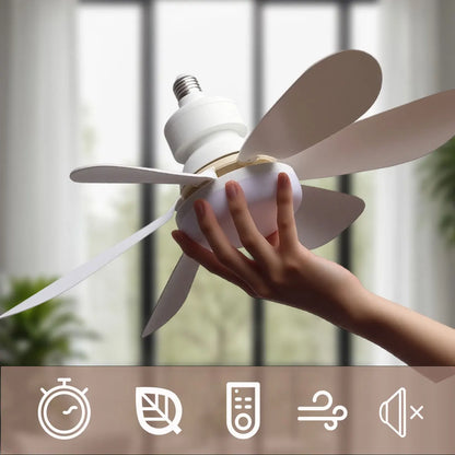 Elegant Takfläktlampa | LED 40W med Dimmer och Fjärrkontroll | Perfekt Belysning för Vardagsrum och Arbetsrum 0