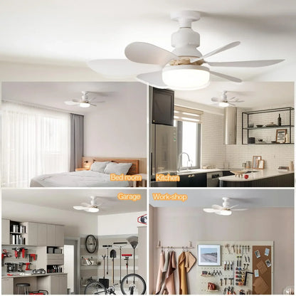 Elegant Takfläktlampa | LED 40W med Dimmer och Fjärrkontroll | Perfekt Belysning för Vardagsrum och Arbetsrum 5