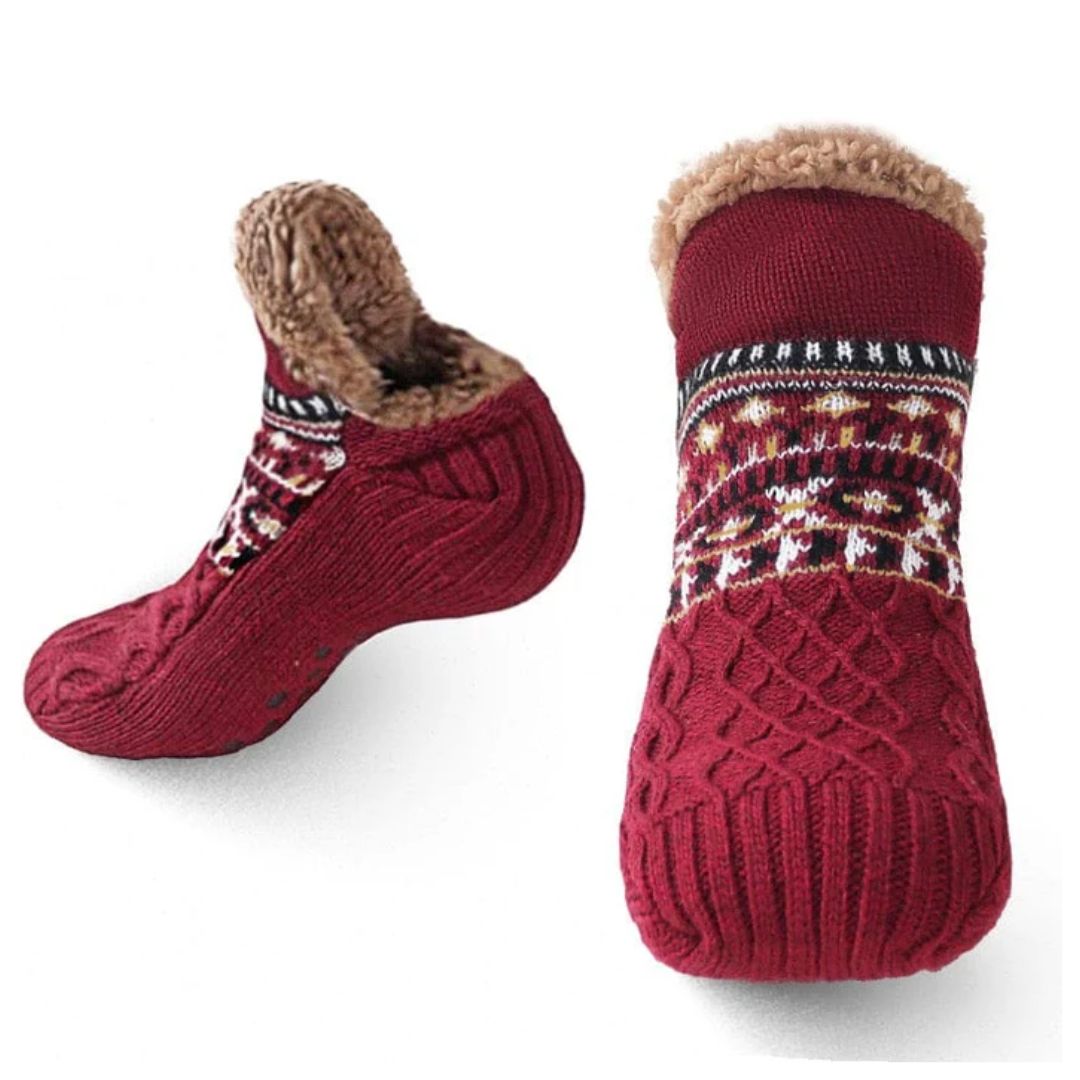 Fleecefodrade Vinterstrumpor med Halkskydd Ð Extra Värme och Säkerhet 2