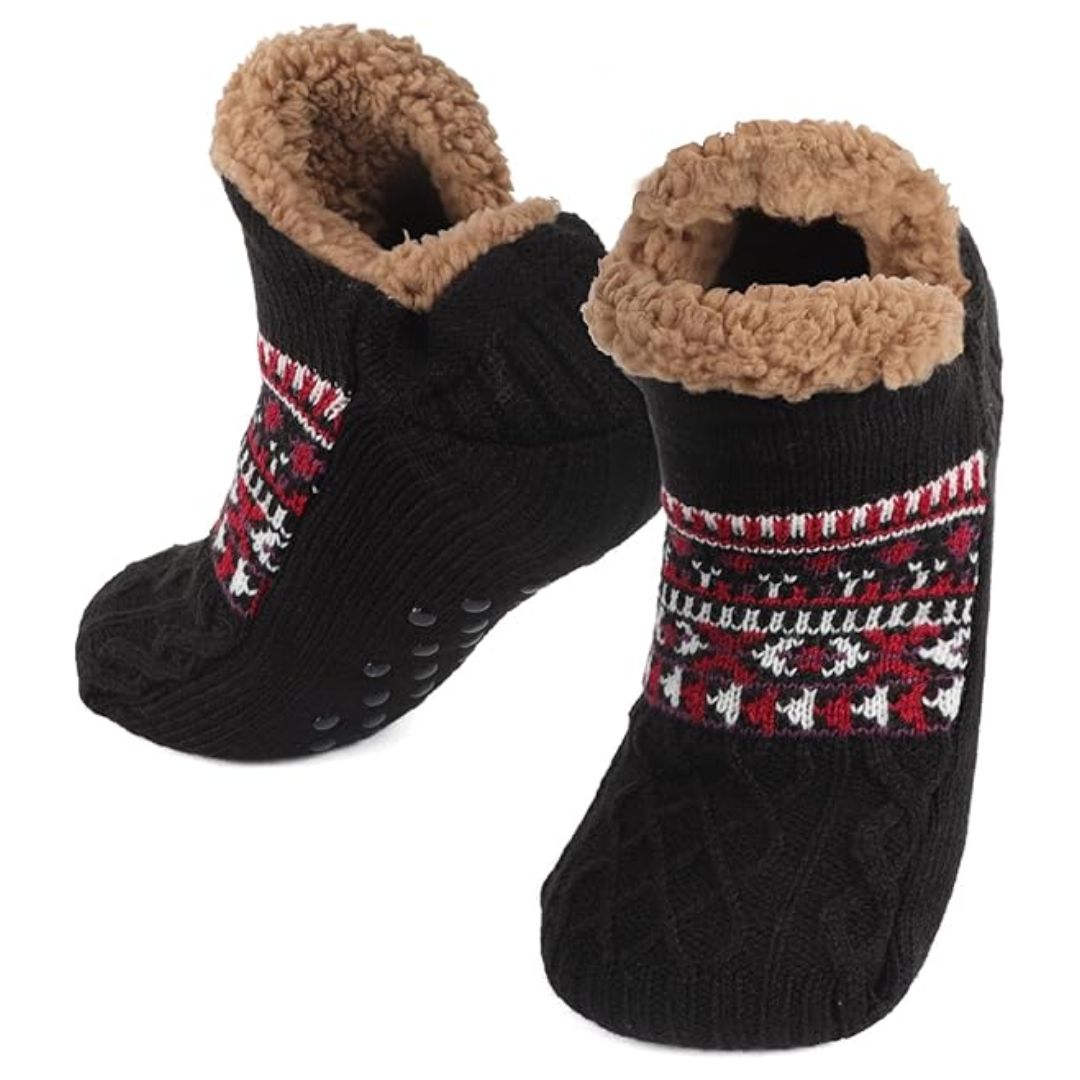 Fleecefodrade Vinterstrumpor med Halkskydd Ð Extra Värme och Säkerhet 4