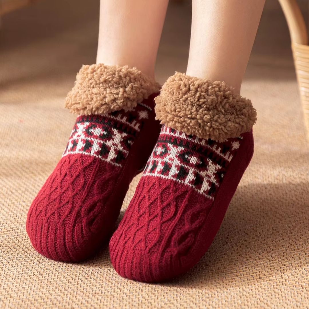 Fleecefodrade Vinterstrumpor med Halkskydd Ð Extra Värme och Säkerhet 8