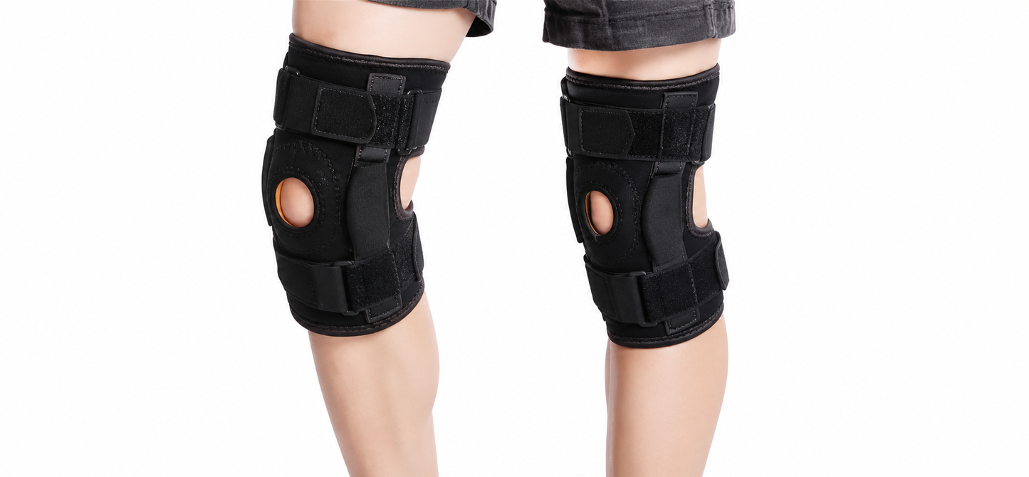FlexoraCare I Knäskydd Löping | Dubbelledade Skenor med Hyper-Ex-System I Optimal Stabilitet för Återhämtning