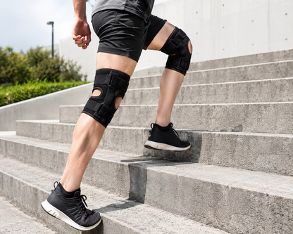 FlexoraCare I Knäskydd Löping | Dubbelledade Skenor med Hyper-Ex-System I Optimal Stabilitet för Återhämtning
