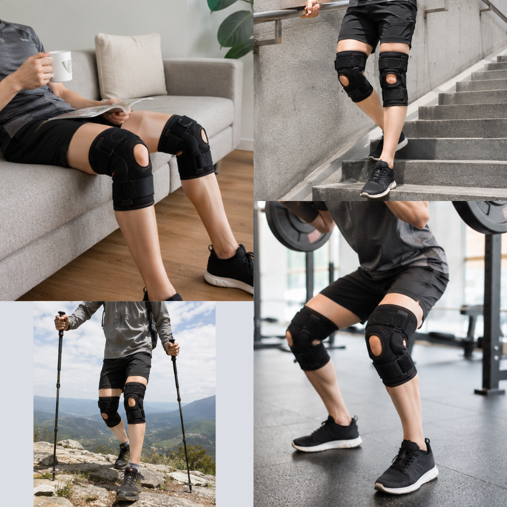 FlexoraCare I Knäskydd Löping | Dubbelledade Skenor med Hyper-Ex-System I Optimal Stabilitet för Återhämtning