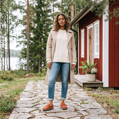 FlexoraCare mockaloafers i fem olika färger – ergonomiska damskor med justerbara spännen för perfekt passform.