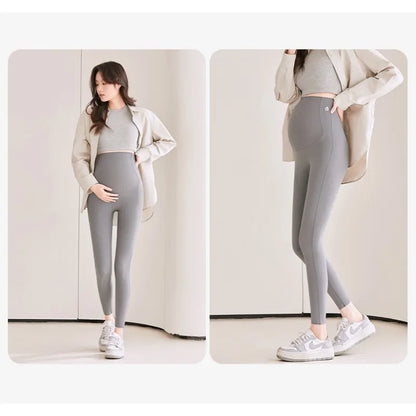 Gravidbyxor | Stretchiga Gravidleggings med Magstöd för Optimal Komfort 2
