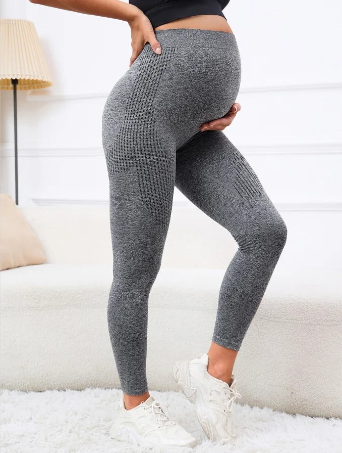 Gravidleggings | Högmidjade Leggings i Stretchigt Material för Optimal Komfort under Graviditet 2