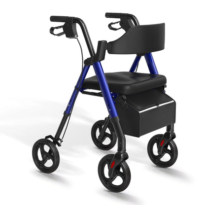 Hopfällbar Rollator Utomhusbruk med Stora Hjul för Ökad Stabilitet 10