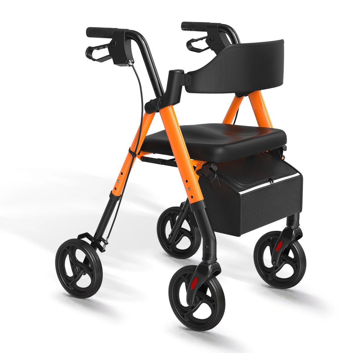 Hopfällbar Rollator Utomhusbruk med Stora Hjul för Ökad Stabilitet 7